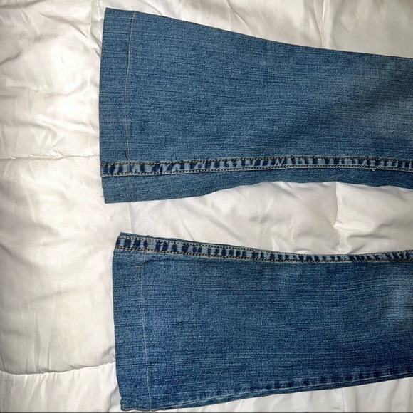 Aeropostale Hailey Skinny Flare Jeans Women's 3/4 Long Blue Low Rise Medium Wash - Picture 8 of 10